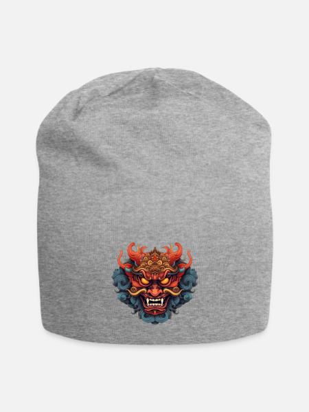 Oni Mask - Jersey Beanie - heather gray