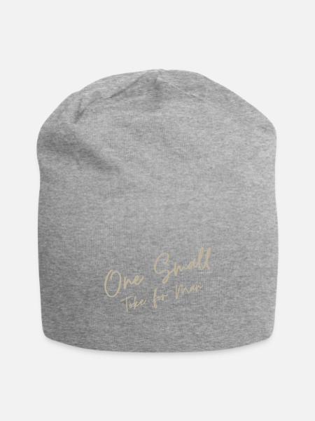 One Small Step... - Jersey Beanie - heather gray - Front