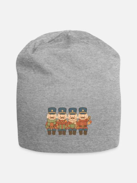 Nutcracker Men's Women's Christmas Nutcrackers - Jersey Beanie - heather gray - Front