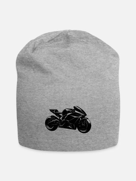 High Speed Motorcycle - Jersey Beanie - heather gray - Front