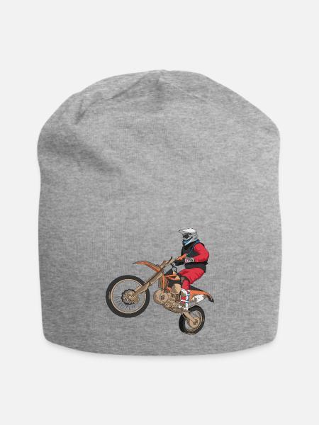 Dirt Biker - Jersey Beanie - heather gray
