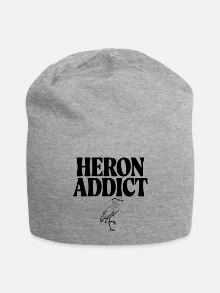 Heron Addict - Jersey Beanie - heather gray - Front