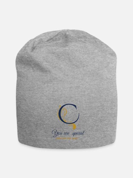You Are Special Gift From the Heart - Jersey Beanie - heather gray - Front
