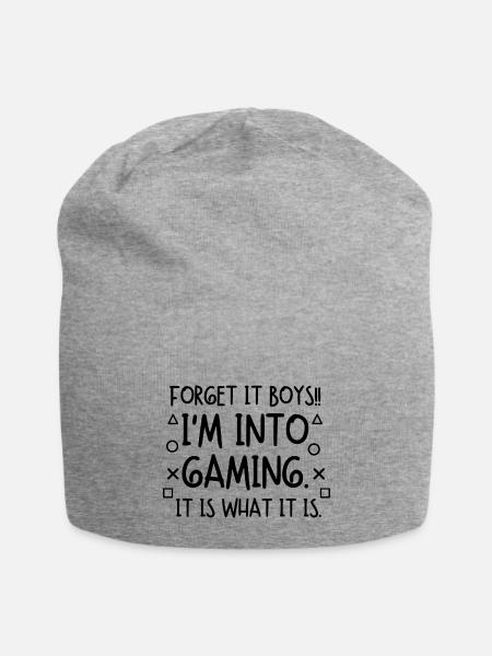 Forget It Boys I m Into Gaming It Is What It Is - Jersey Beanie - heather gray