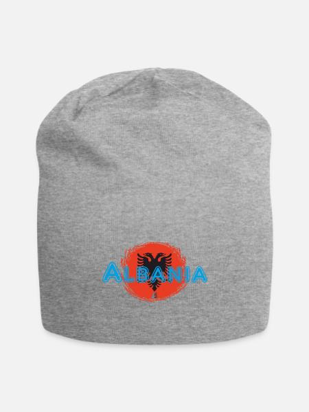 Albanian Nation - Jersey Beanie - heather gray - Front