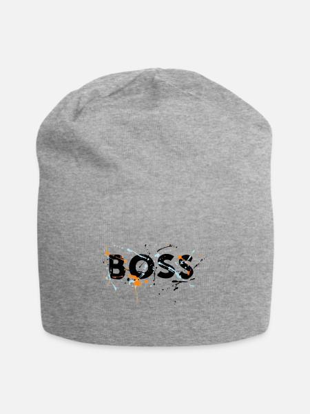 Boss Splash Graffiti - Jersey Beanie - heather gray