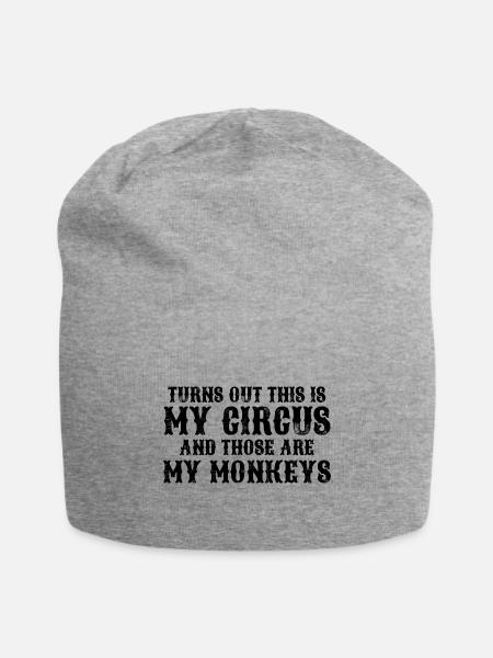 Turns Out This Is My Circus And My Monkeys - Jersey Beanie - heather gray - Front