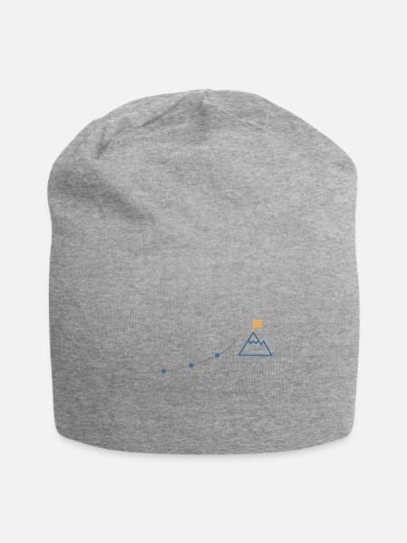 Small Steps Big Wins Minimalism Motivation Quote - Jersey Beanie - heather gray - Front