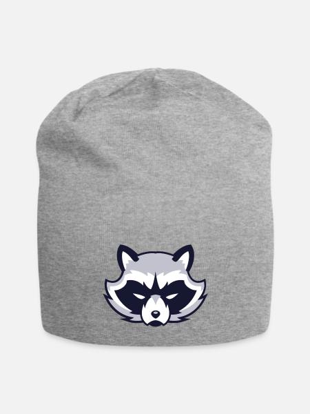 Raccoon - Jersey Beanie - heather gray