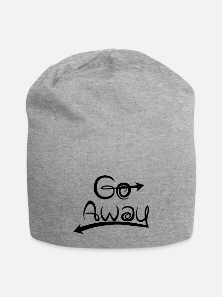 Go Away - Jersey Beanie - heather gray - Front