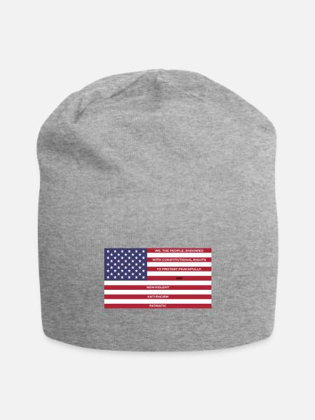 3 virtues of true Americans - Jersey Beanie - heather gray - Front