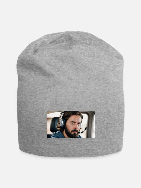 Cockpit Pilot Streamer - Jersey Beanie - heather gray - Front