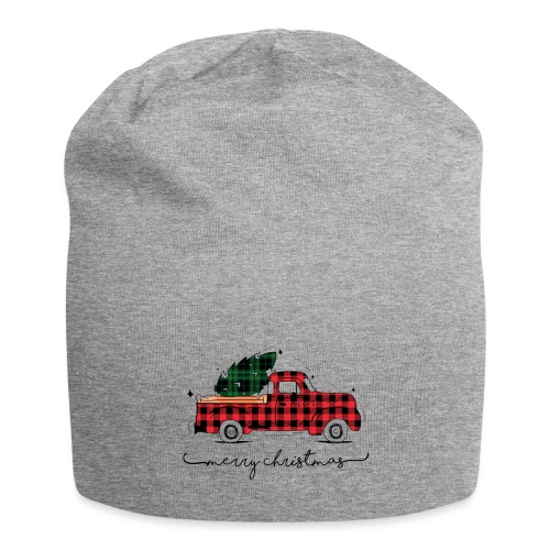 Merry Christmas Red Truck & Tree - Jersey Beanie