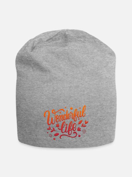 wonderful life - Jersey Beanie - heather gray - Front