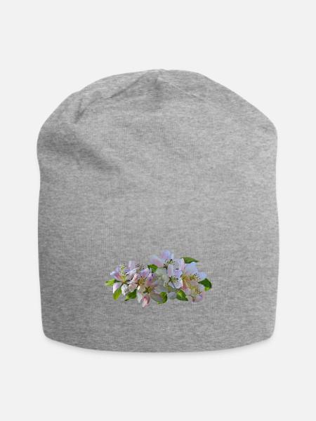 Apple Blossoms - Jersey Beanie - heather gray - Front