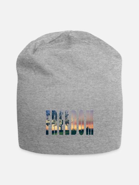 FREEDOM2 - Jersey Beanie - heather gray - Front