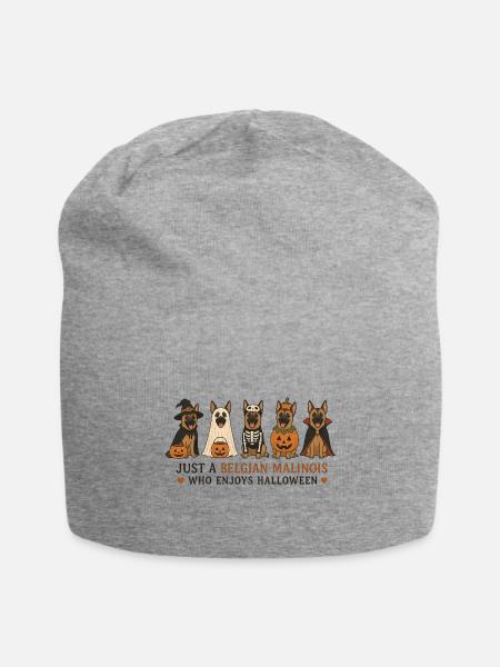 Belgian Malinois Halloween Crew - Jersey Beanie - heather gray