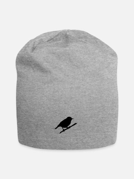 Bird - Jersey Beanie - heather gray - Front