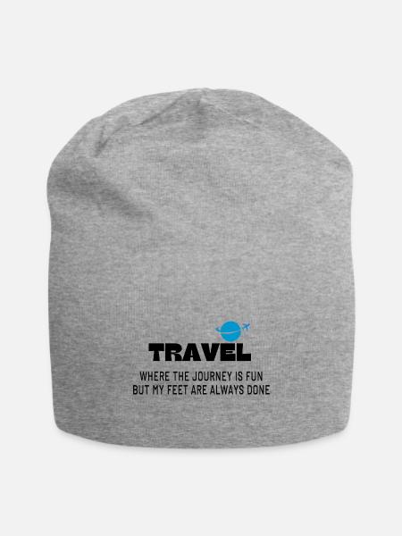 TRAVEL WHERE MY JOURNEY IS FUN - Jersey Beanie - heather gray