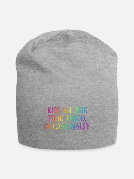 Kiss All The Time Disco Occasionally  - Jersey Beanie - heather gray - Front