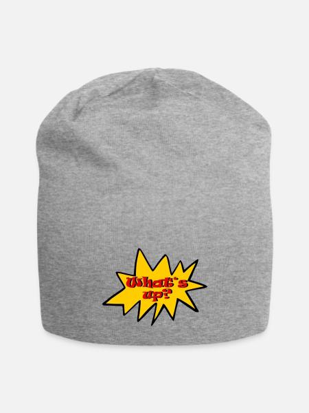 Whats up - Jersey Beanie - heather gray