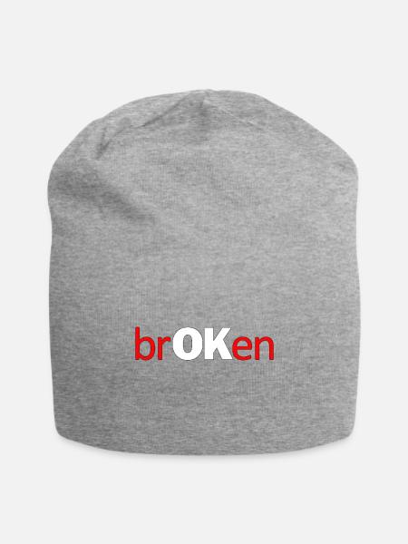 brOKen - Jersey Beanie - heather gray - Front
