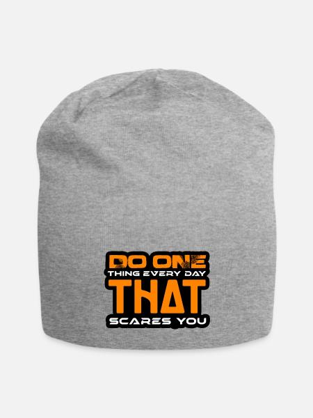 DO ONE THING EVERY DAY THAT SCARES YOU tshirt - Jersey Beanie - heather gray - Front