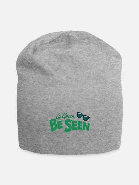 Go Green Be Seen Nature conservation Environmental - Jersey Beanie - heather gray - Front