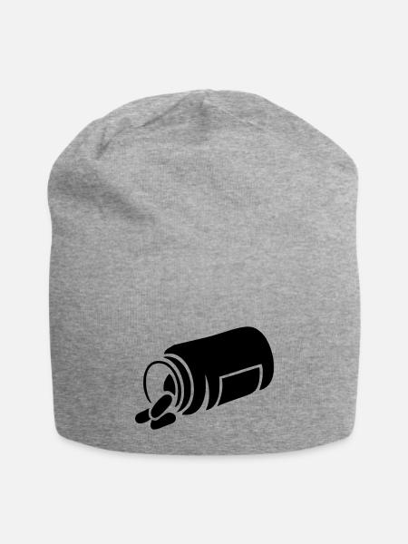 Pills Bottle - Jersey Beanie - heather gray - Front