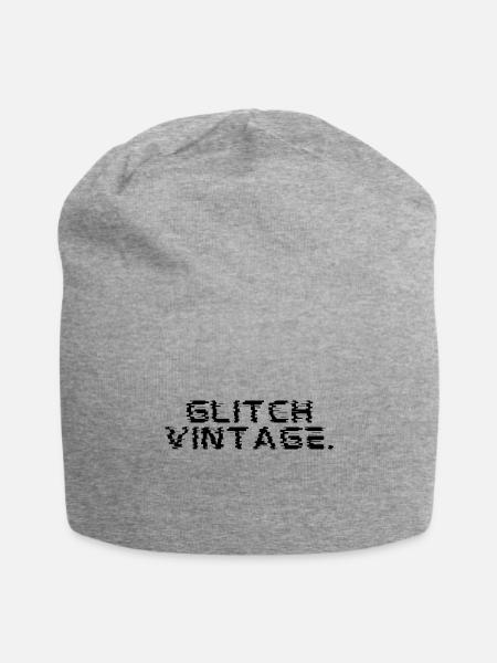 Glitch Vintage: Rewind to Retro Perfection - Jersey Beanie - heather gray - Front