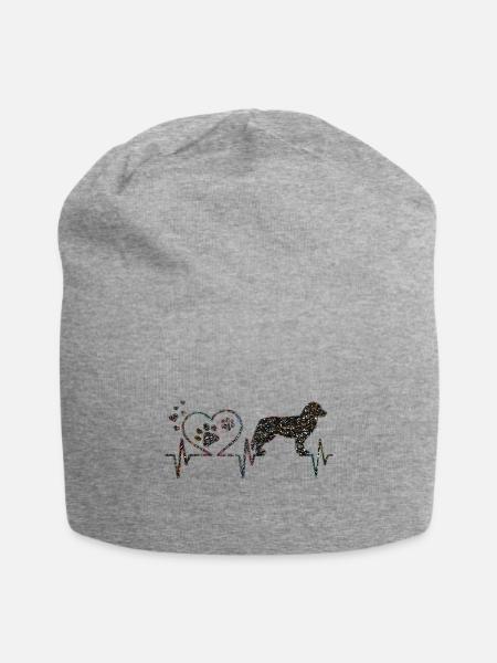 Glitter Paws Heartbeat Dog - Jersey Beanie - heather gray