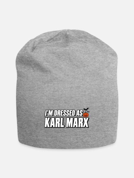 Dressed as Karl Marx Halloween  - Jersey Beanie - heather gray - Front