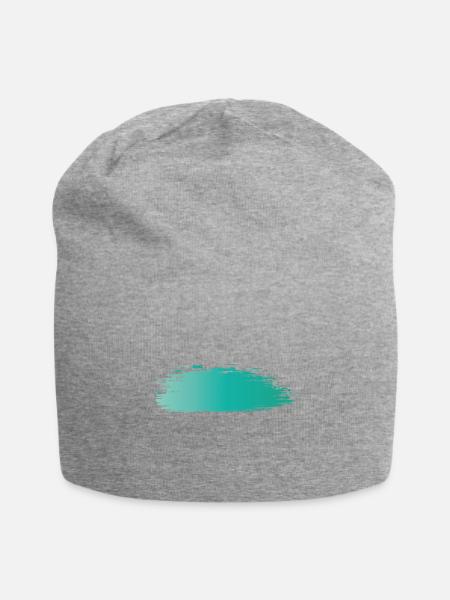 Color blob splash paint painter gift colorful spot - Jersey Beanie - heather gray - Front