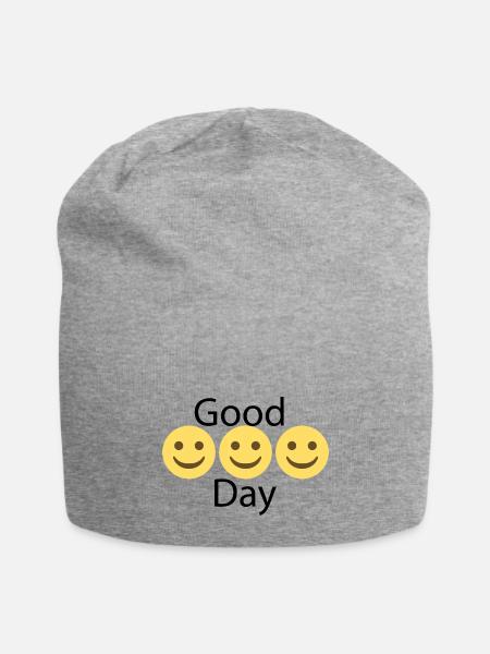 Good Day - Jersey Beanie - heather gray - Front