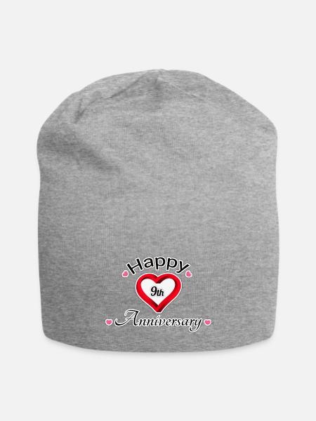 anniversary 9th - Jersey Beanie - heather gray
