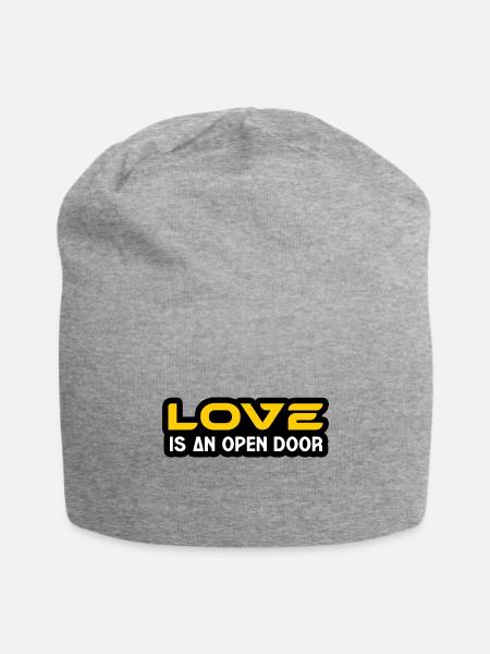 LOVE IS AN OPEN DOORTSHIRT SHIRT - Jersey Beanie - heather gray - Front