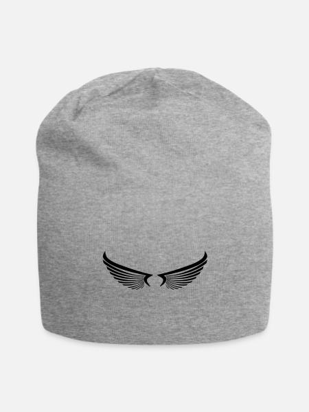 wing wings - Jersey Beanie - heather gray