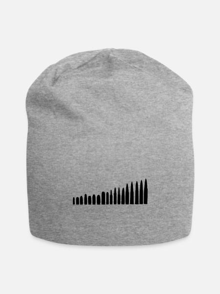 Bullets Silhouette - Jersey Beanie - heather gray