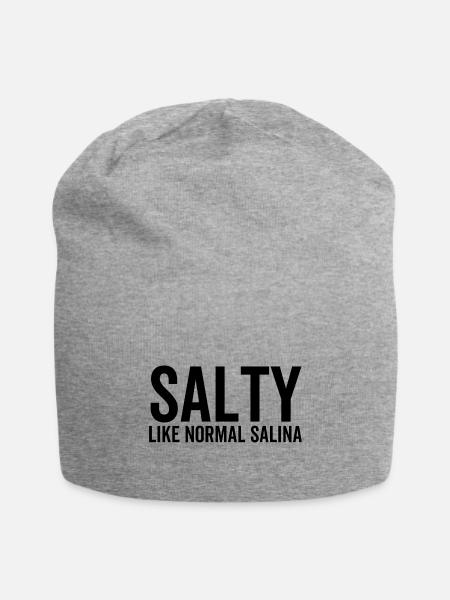 Salty Like a Normal Salina - Jersey Beanie - heather gray - Front