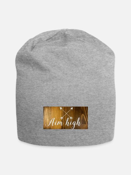 10 Aim High - Jersey Beanie - heather gray - Front