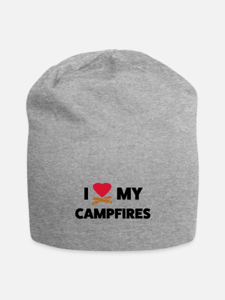 Campfire Love - Jersey Beanie - heather gray