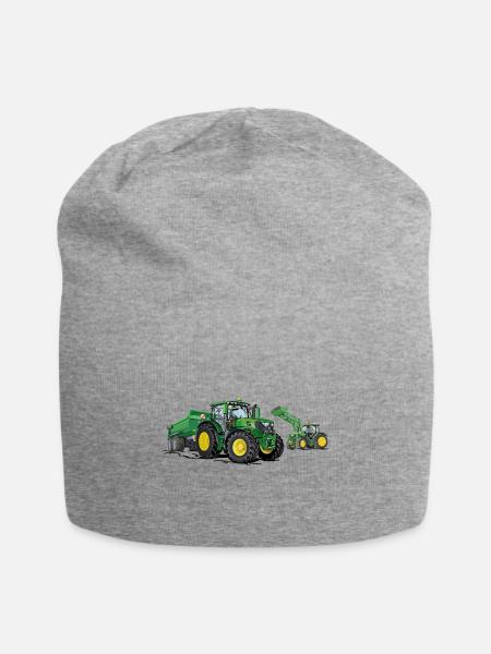 Tractor construction site - Jersey Beanie - heather gray - Front