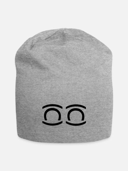 simple eye - Jersey Beanie - heather gray - Front