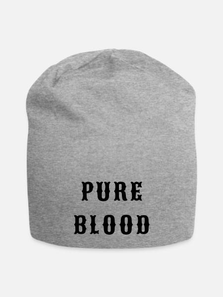 PURE BLOOD. - Jersey Beanie - heather gray - Front