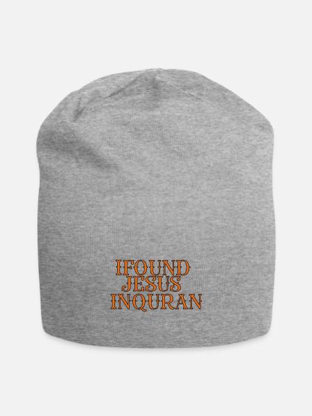 I FOUND JESUS IN QURAN - Jersey Beanie - heather gray - Front