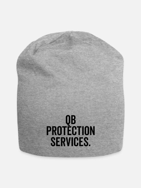 QB Protection Services - Jersey Beanie - heather gray - Front