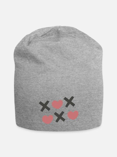 Cut out design - Jersey Beanie - heather gray - Front