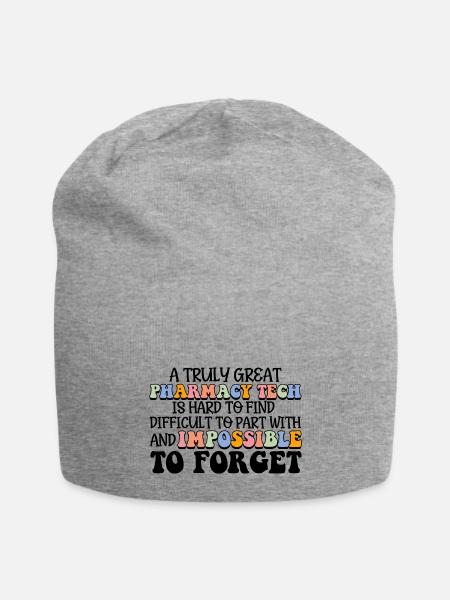 A truly great pharmacy tech - Jersey Beanie - heather gray - Front