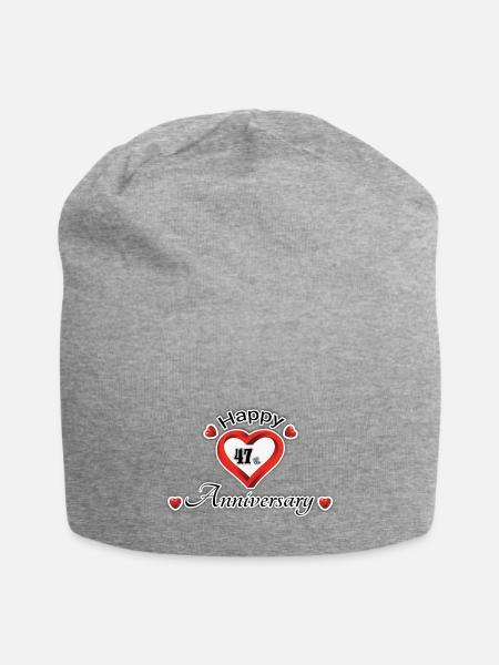 anniversary 47th - Jersey Beanie - heather gray