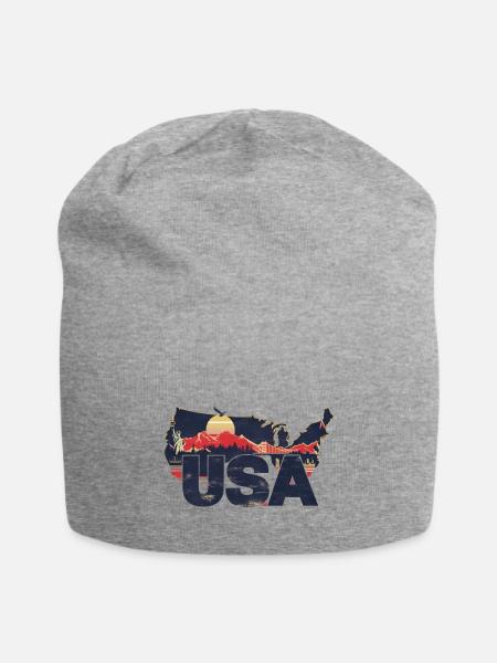USA Iconic Symbols - Jersey Beanie - heather gray